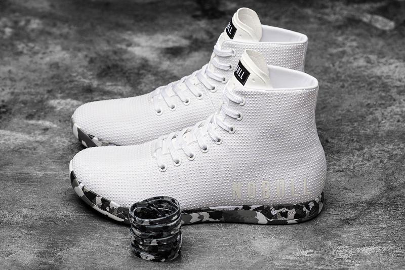 Men's Nobull High-Top Wild Granite Trainers White | SG S2170G
